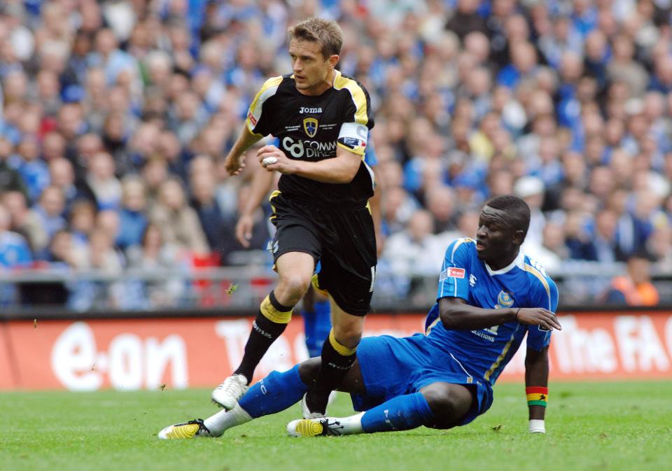 Stephen McPhail representing Cardiff City in the FA Cup final