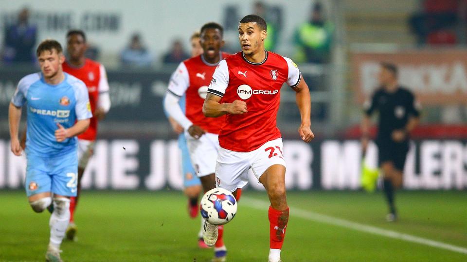 Lee Peltier in action for Rotherham United