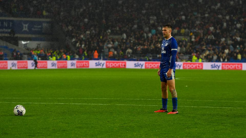 Aaron Ramsey goes to take a penalty...