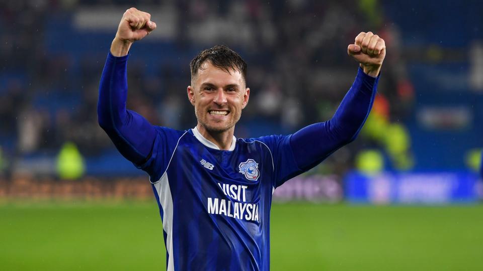 Aaron Ramsey celebrates at CCS!