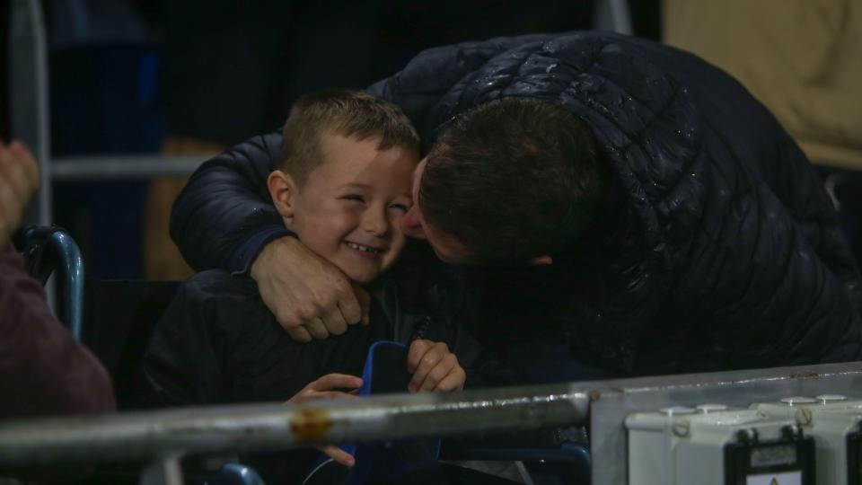 City fans celebrate...
