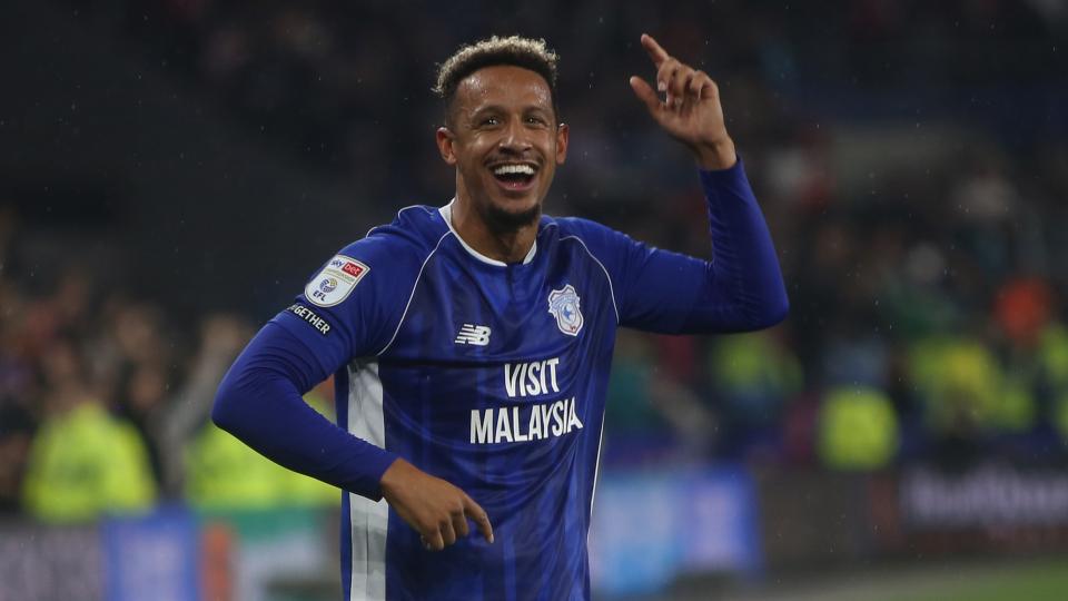Callum Robinson celebrates...