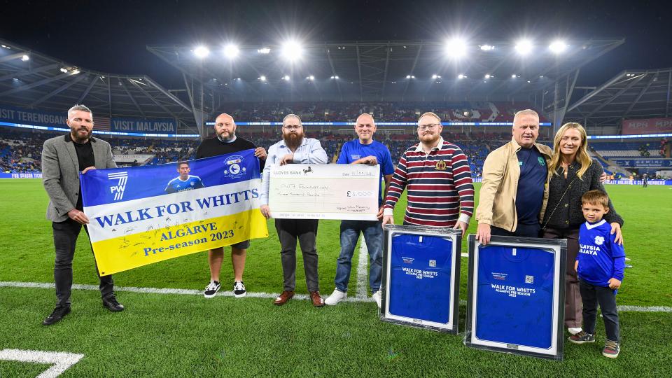 The Peter Whittingham Foundation meet with City supporters who have raised money in recent weeks...
