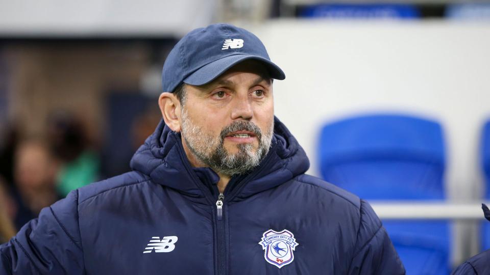 Erol Bulut on the touchline for Cardiff City