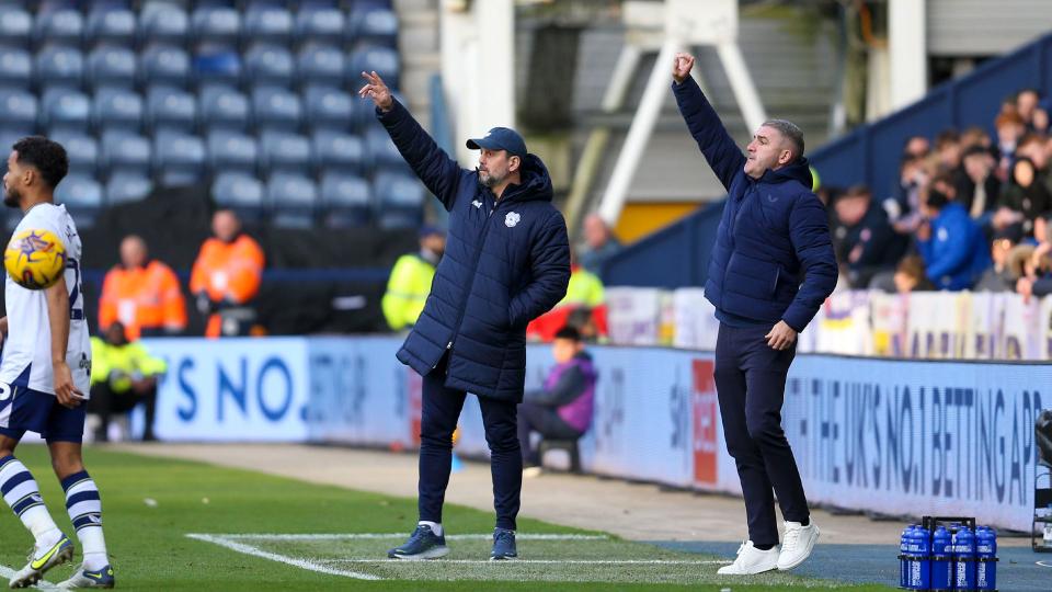Erol Bulut on the touchline for Cardiff City