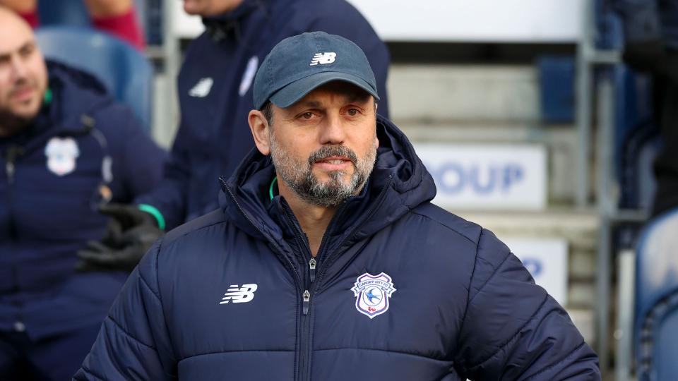 Erol Bulut on the touchline for Cardiff City