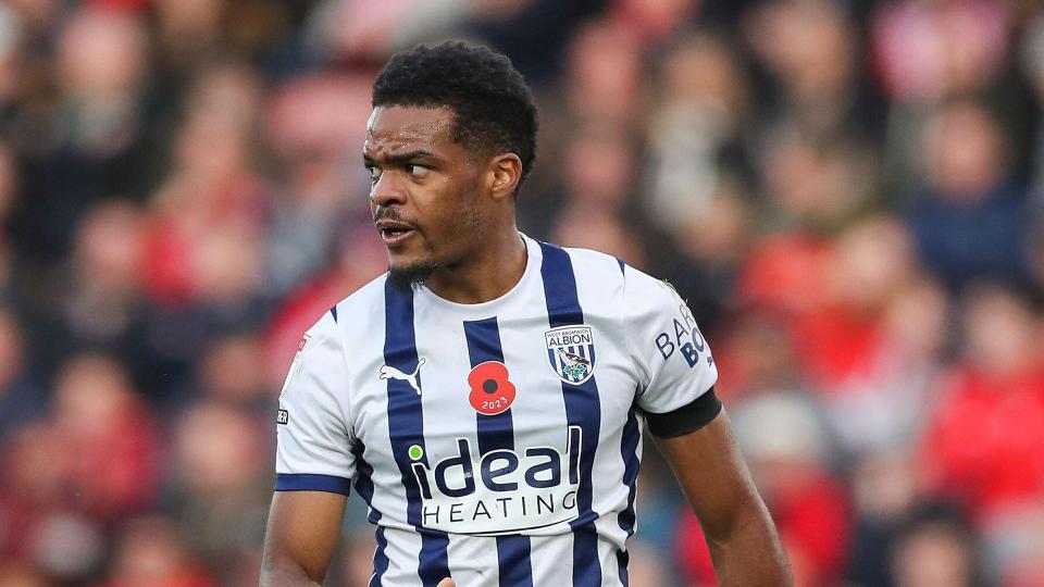 Grady Diangana in action for West Bromwich Albion