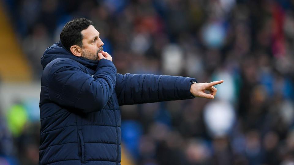 Erol Bulut on the touchline for Cardiff City