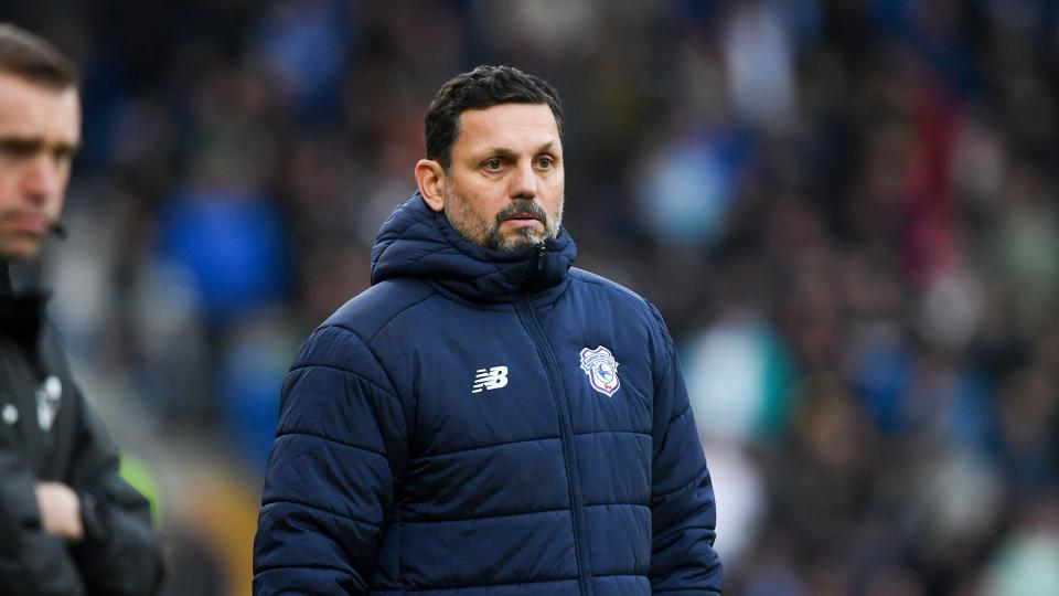 Erol Bulut on the touchline for Cardiff City