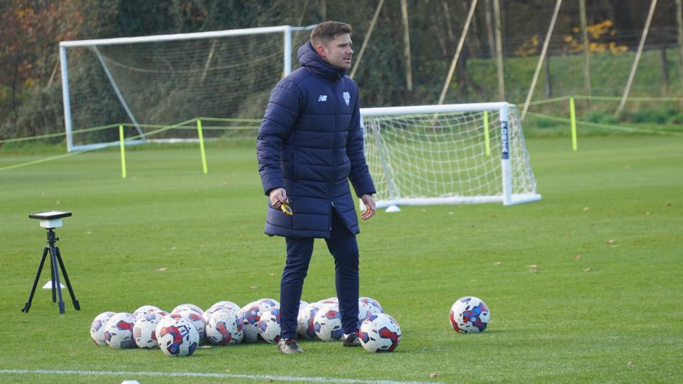 Tom Hutton in Cardiff City U18 training