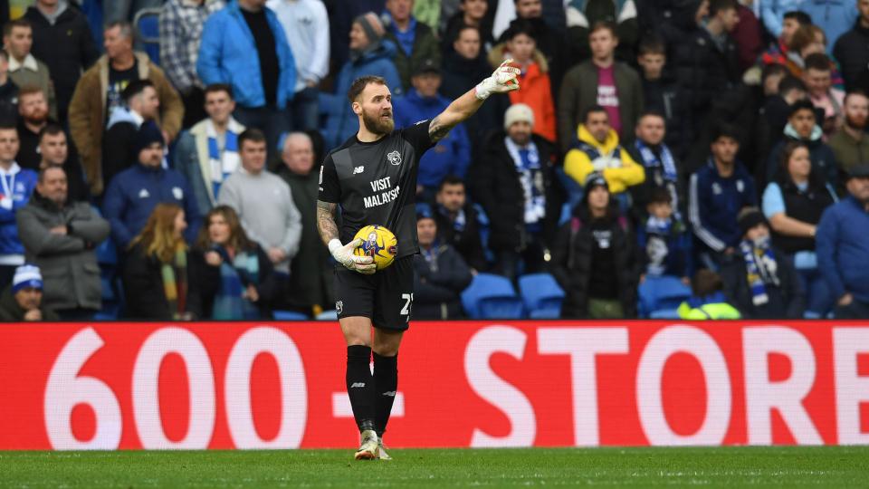 Jack Alnwick in action for Cardiff City