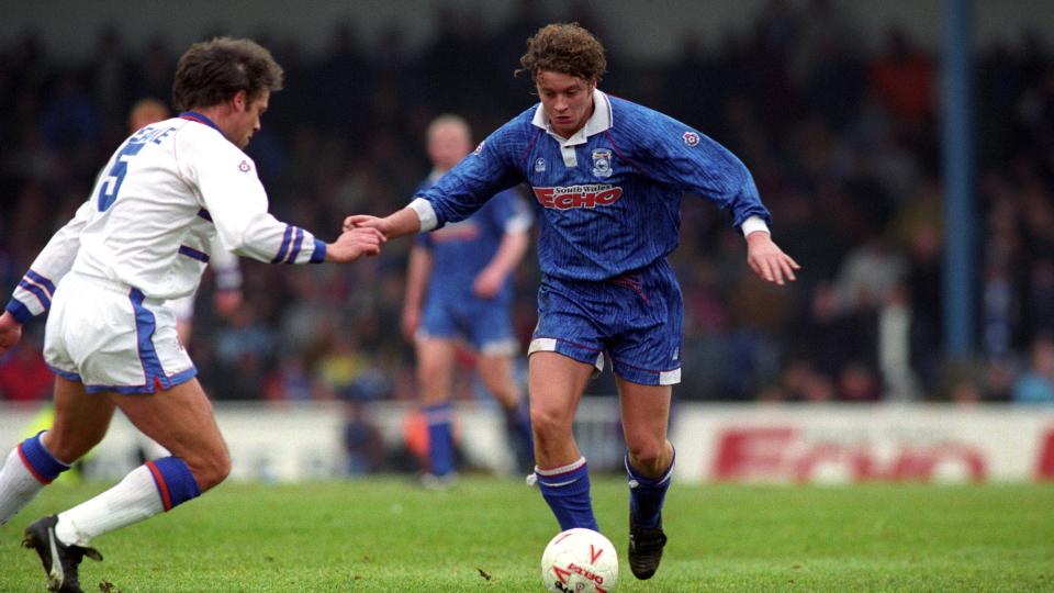 Damon Searle in action for City...