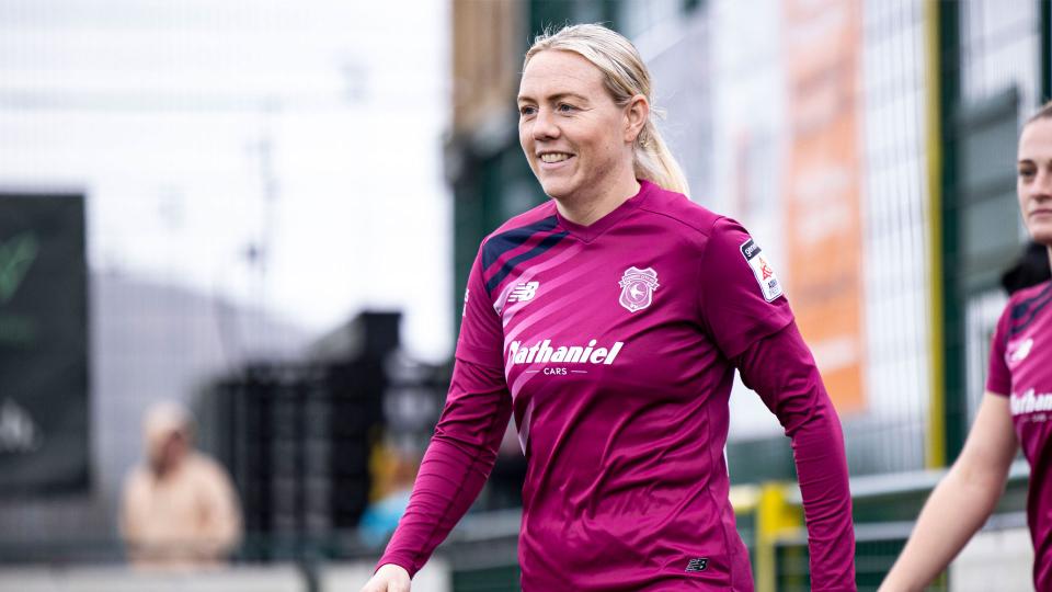 Tija Richardson in action for Cardiff City Women