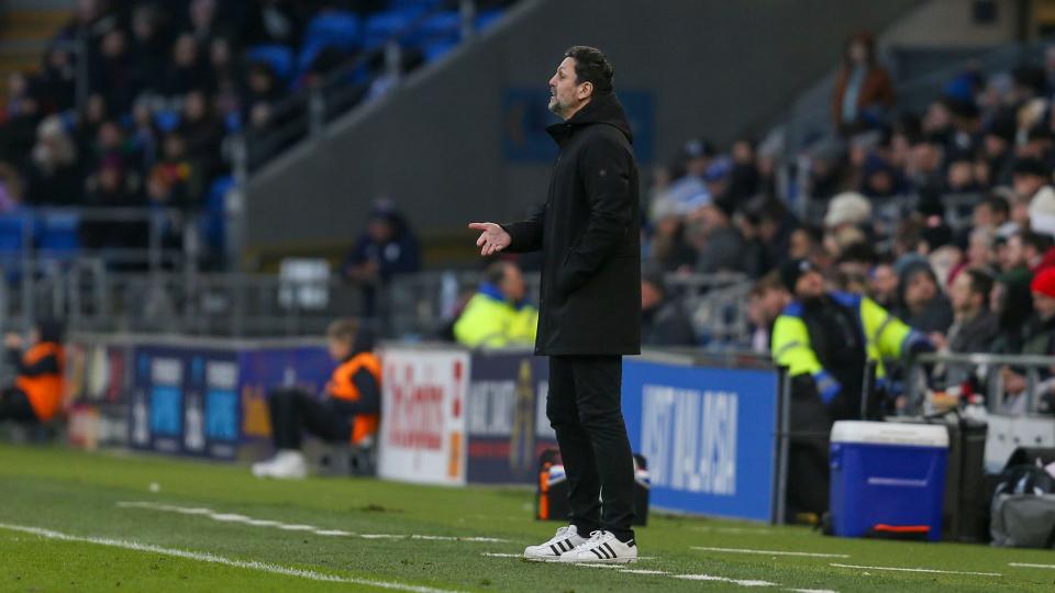 Erol Bulut on the touchline for Cardiff City