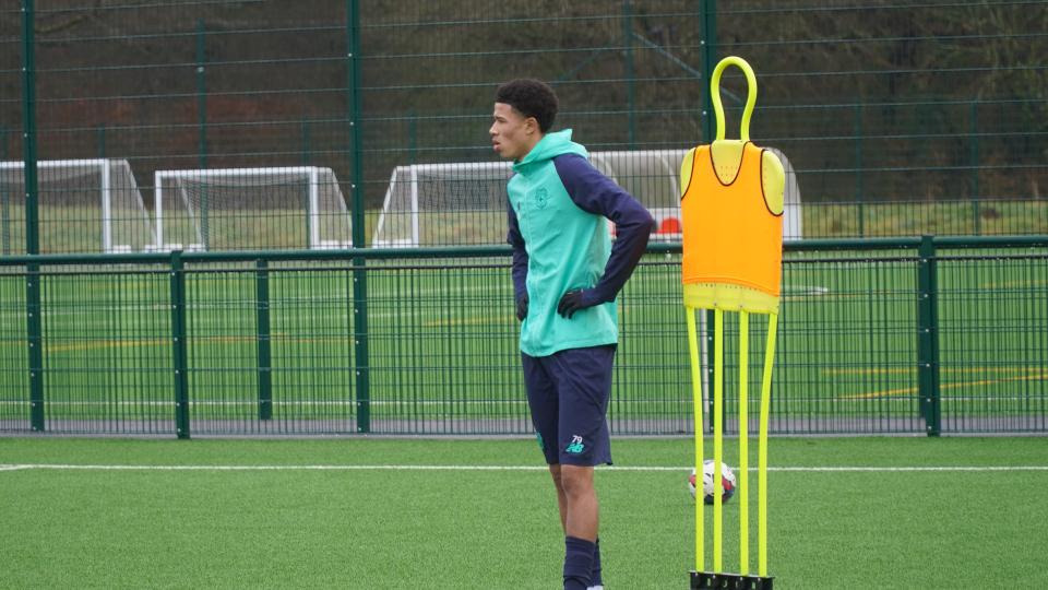 Dan Ola in Cardiff City U18 training