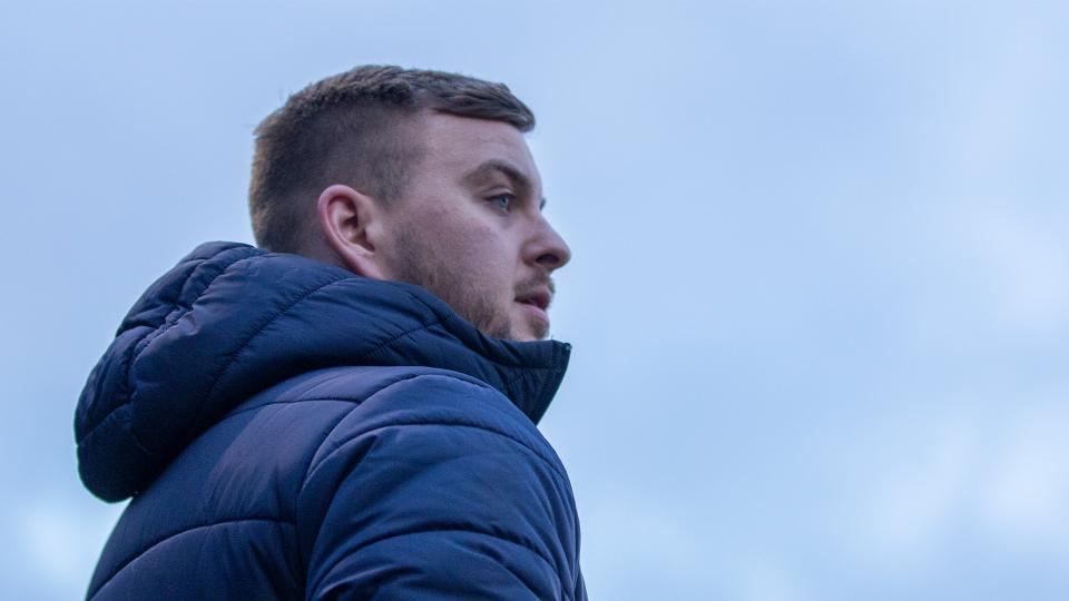 Iain Darbyshire on the touchline for Cardiff City Women