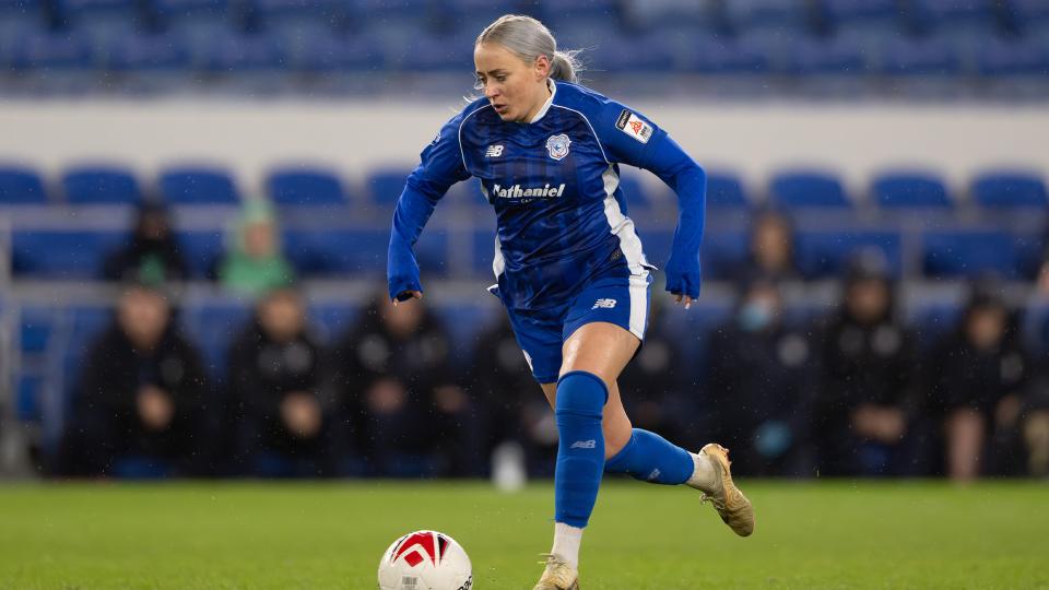 Kerry Walklett in action for Cardiff City