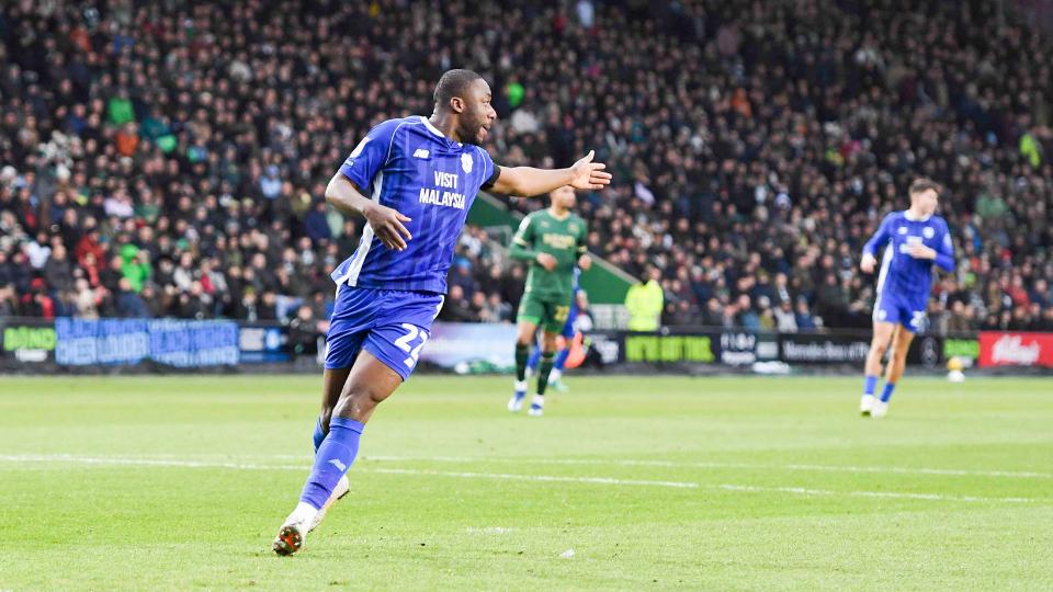 Yakou Meite in action for Cardiff City