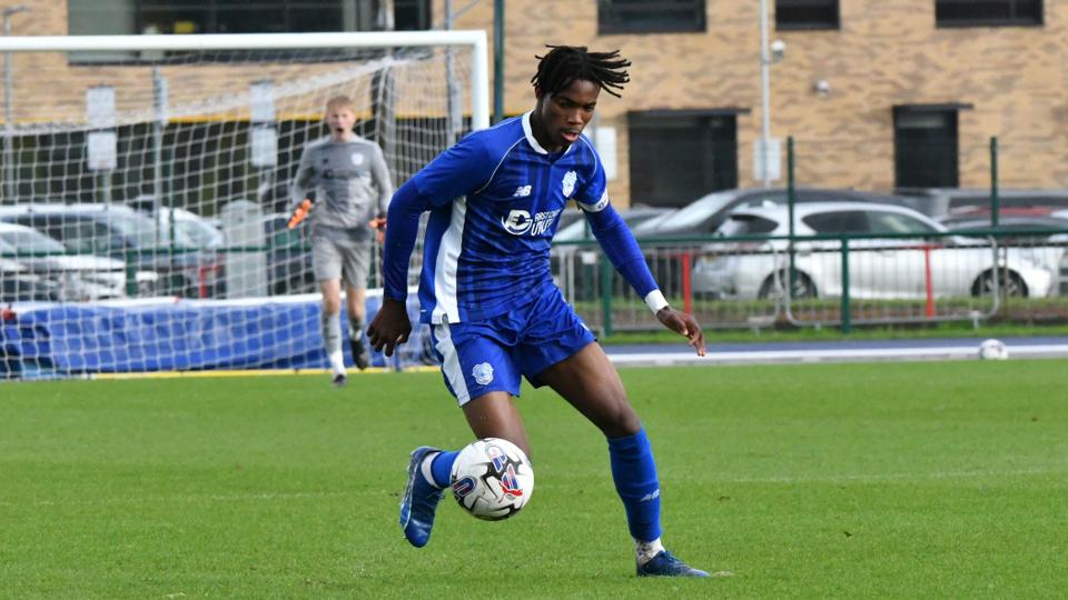 Tanatswa Nyakuhwa in action for Cardiff City U18