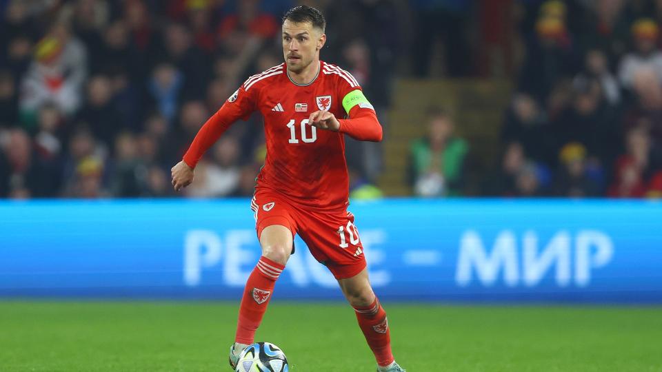 Aaron Ramsey in action for Wales