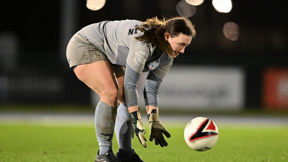 Ceryn Chamberlain in action for Cardiff City