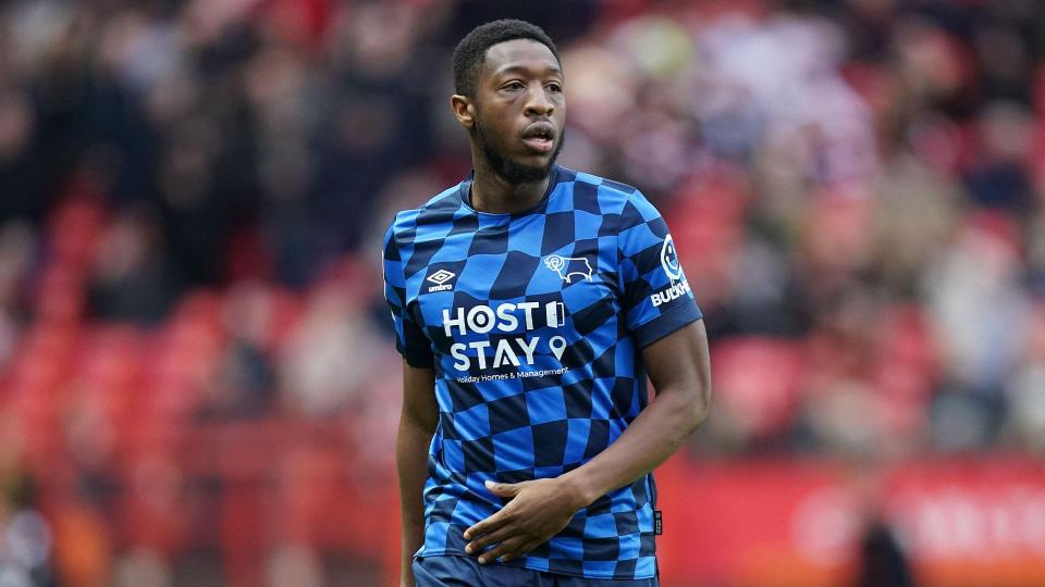 Ebou Adams in action for Derby County