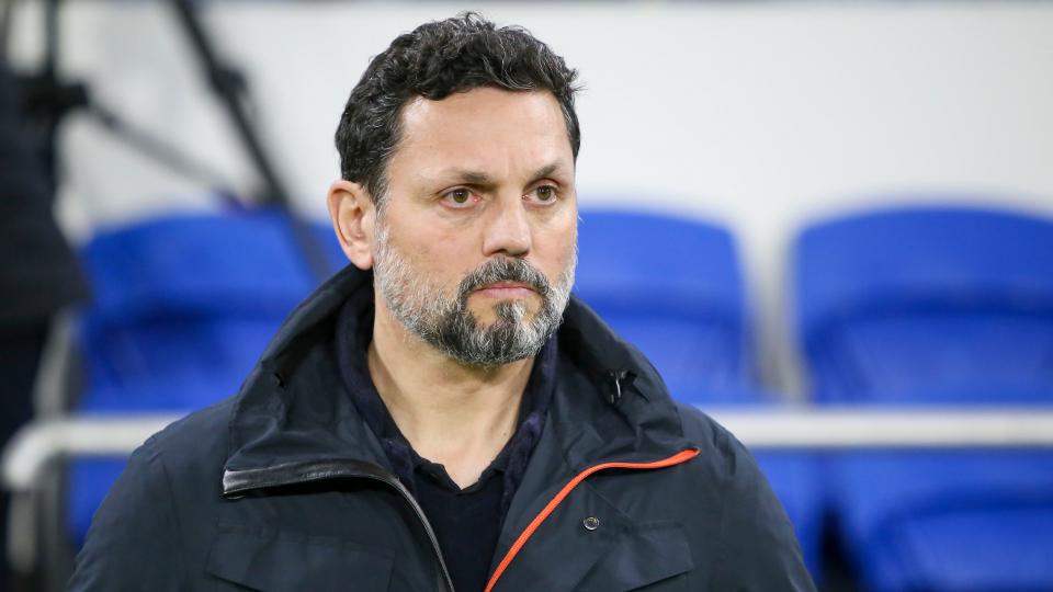 Erol Bulut on the touchline for Cardiff City