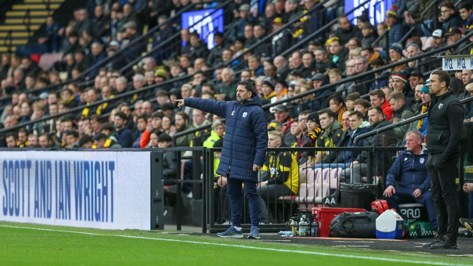 Erol Bulut on the touchline at Watford...