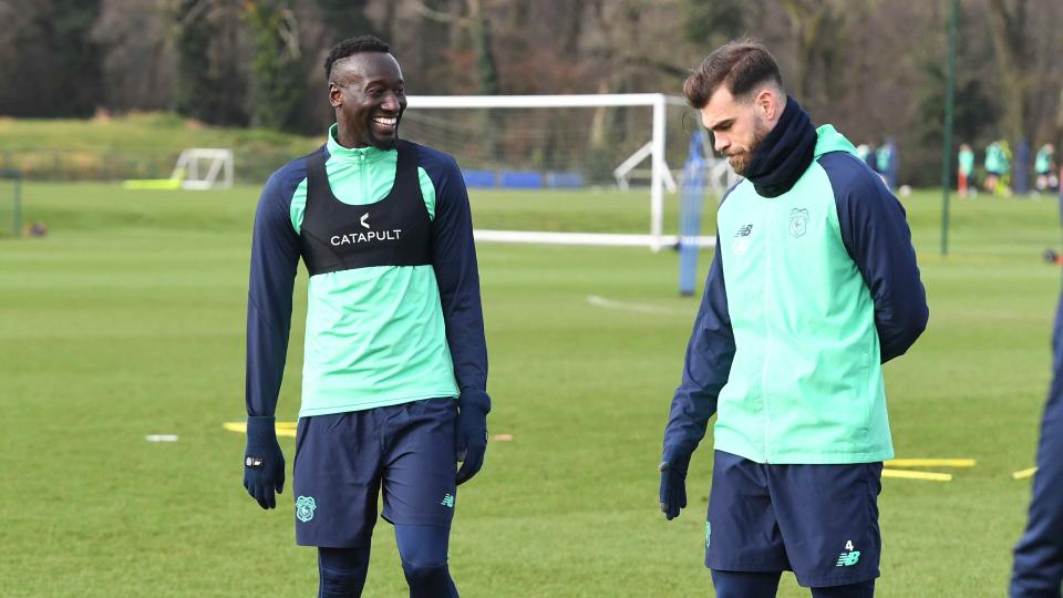 Dimitrios Goutas in training for Cardiff City