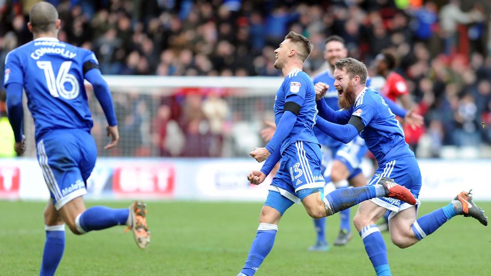 Anthony Pilkington in action for Cardiff City