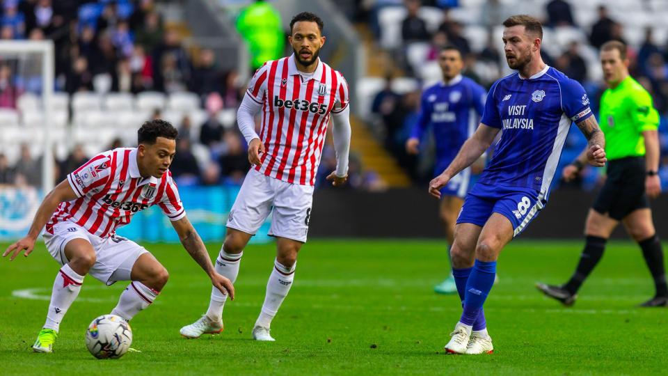 Joe Ralls in action against Stoke City...