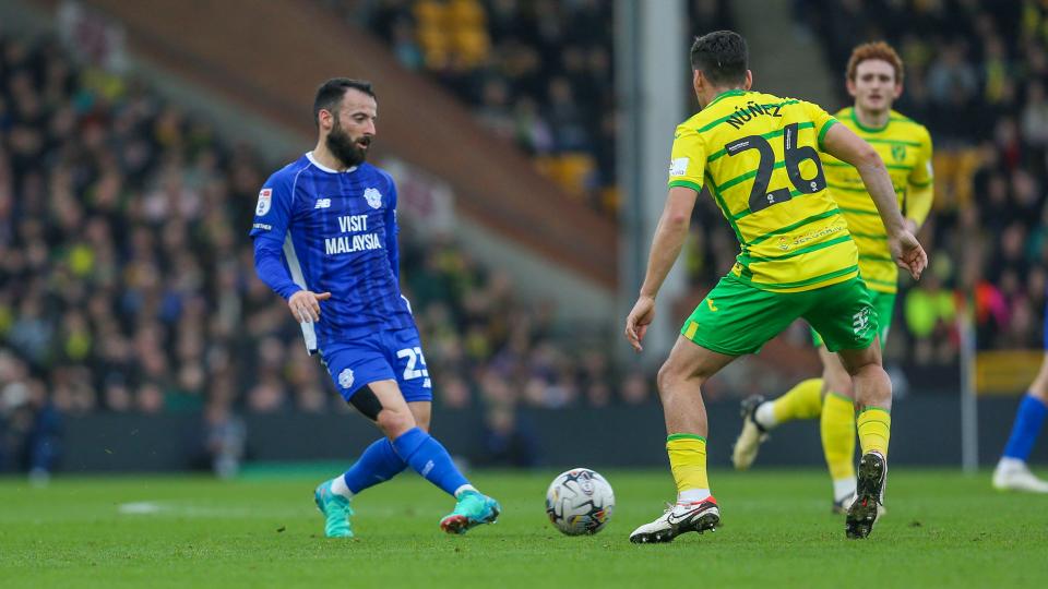 Manolis Siopis in action for Cardiff City
