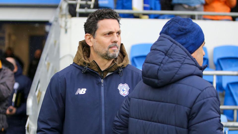 Erol Bulut on the touchline for Cardiff City