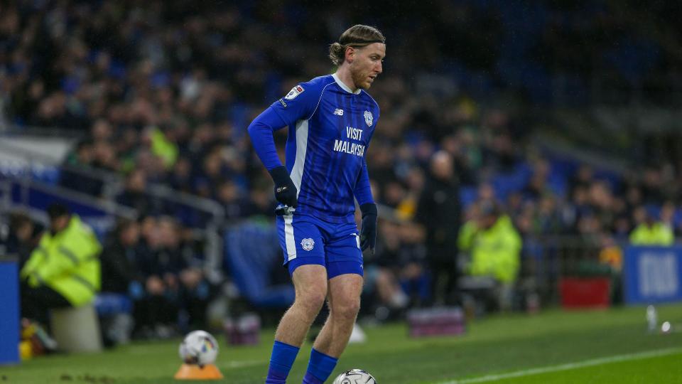 Josh Bowler in action for Cardiff City