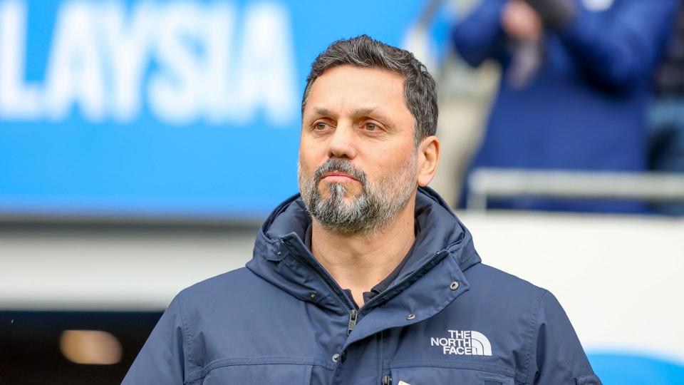 Erol Bulut on the touchline for Cardiff City