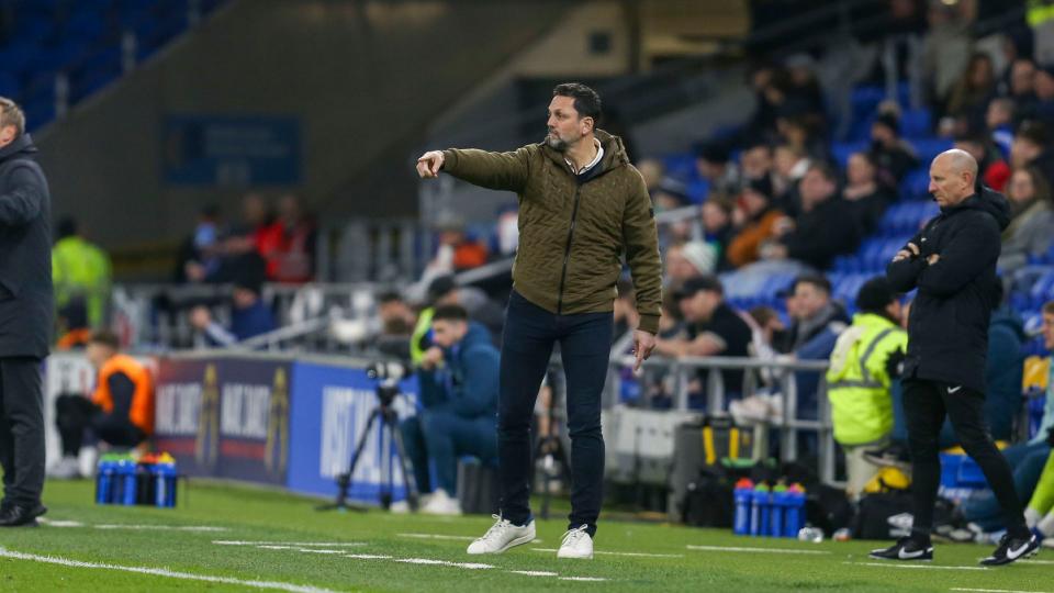 Erol Bulut on the touchline for Cardiff City