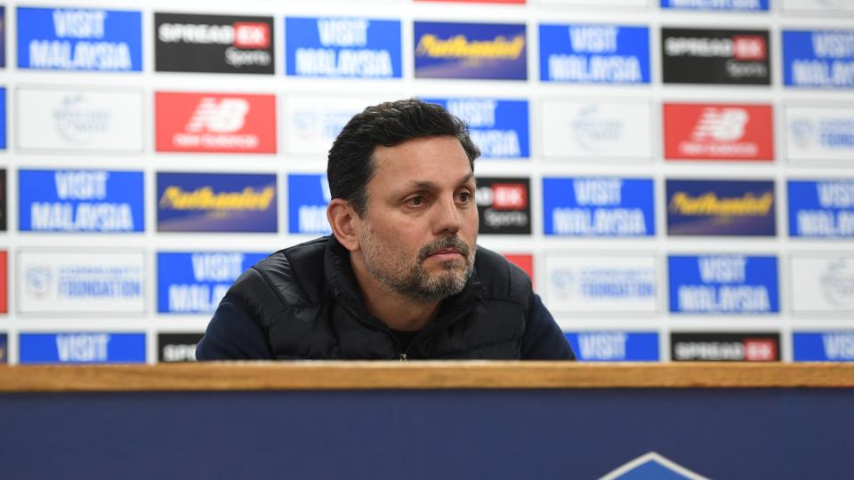 Erol Bulut speaks to the press