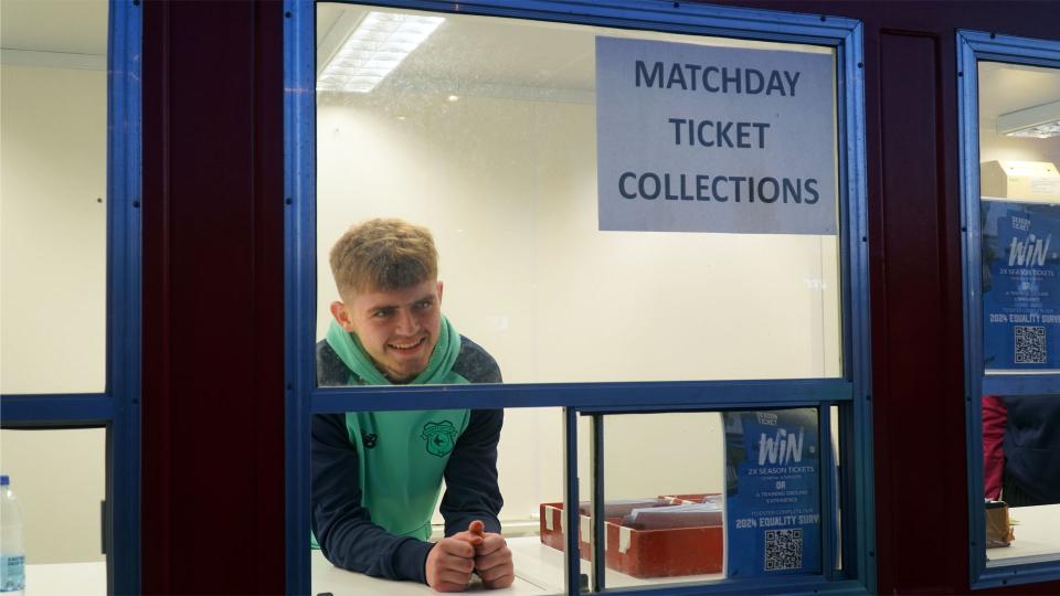 Dan Barton on the ticket office