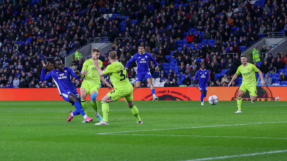 Famara Diédhiou scores for Cardiff City