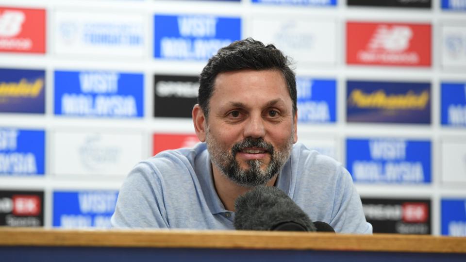 Erol Bulut speaks to the press