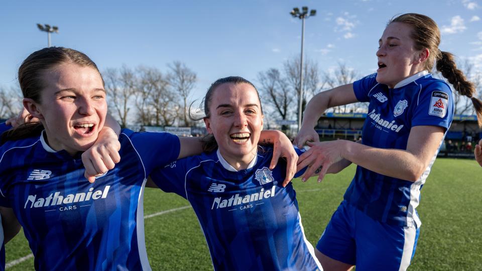 Cardiff City Women celebrate