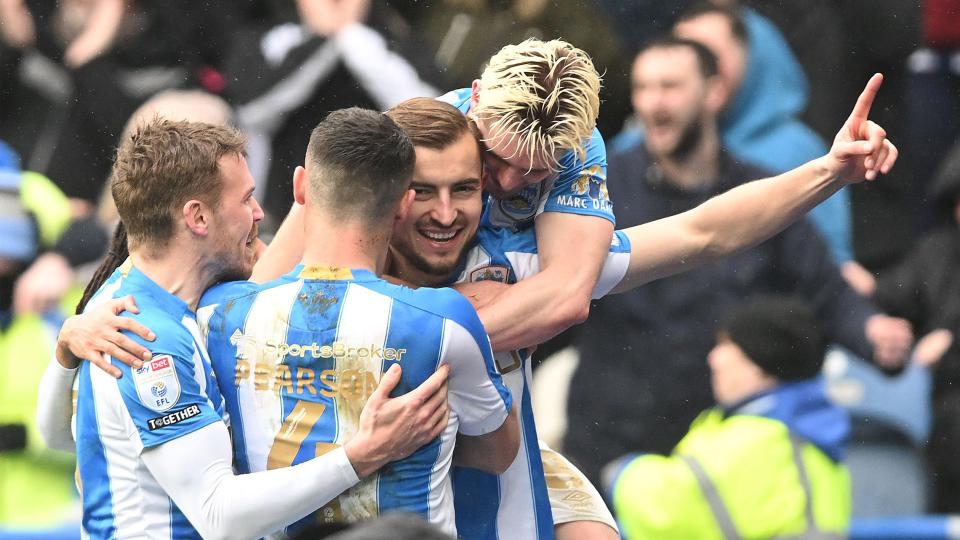 Michal Helik in action for Huddersfield Town