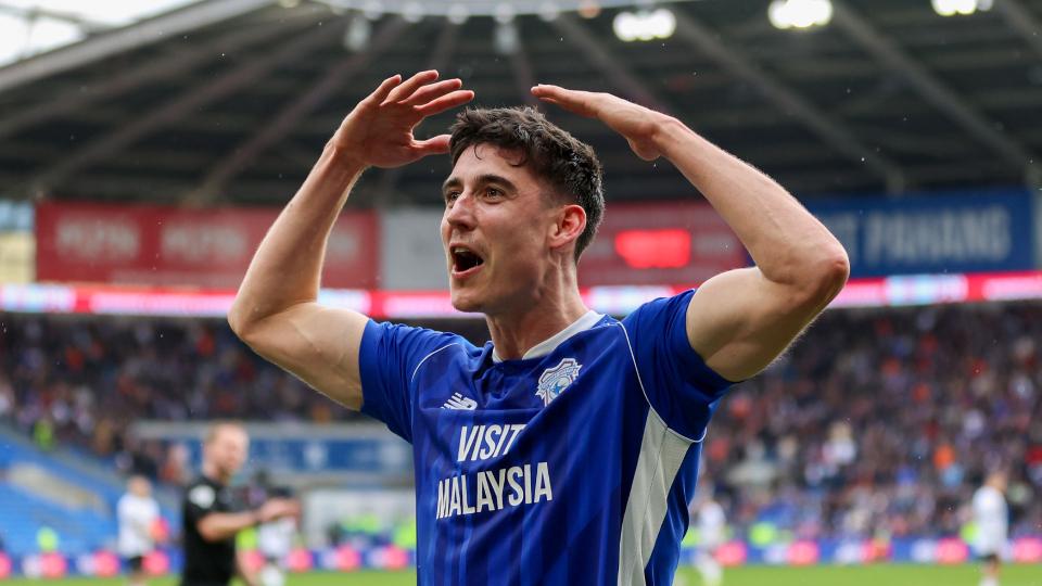 Callum O'Dowda celebrates scoring for Cardiff City