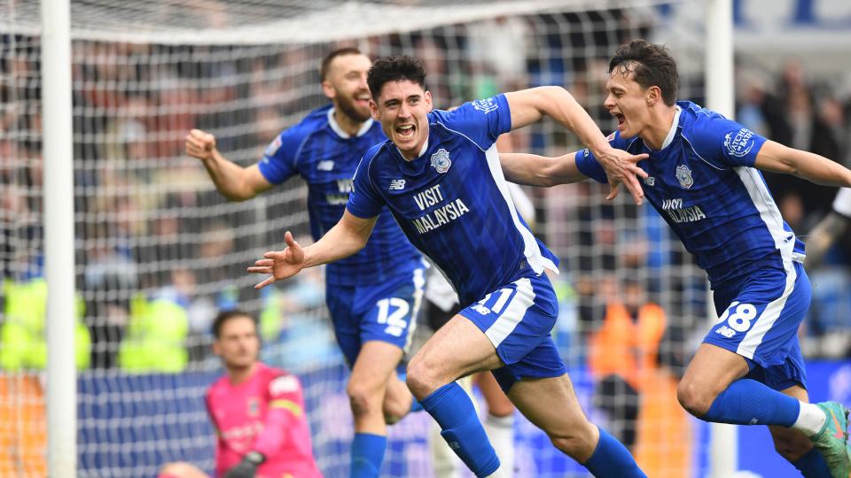 Callum O'Dowda celebrates scoring for Cardiff City