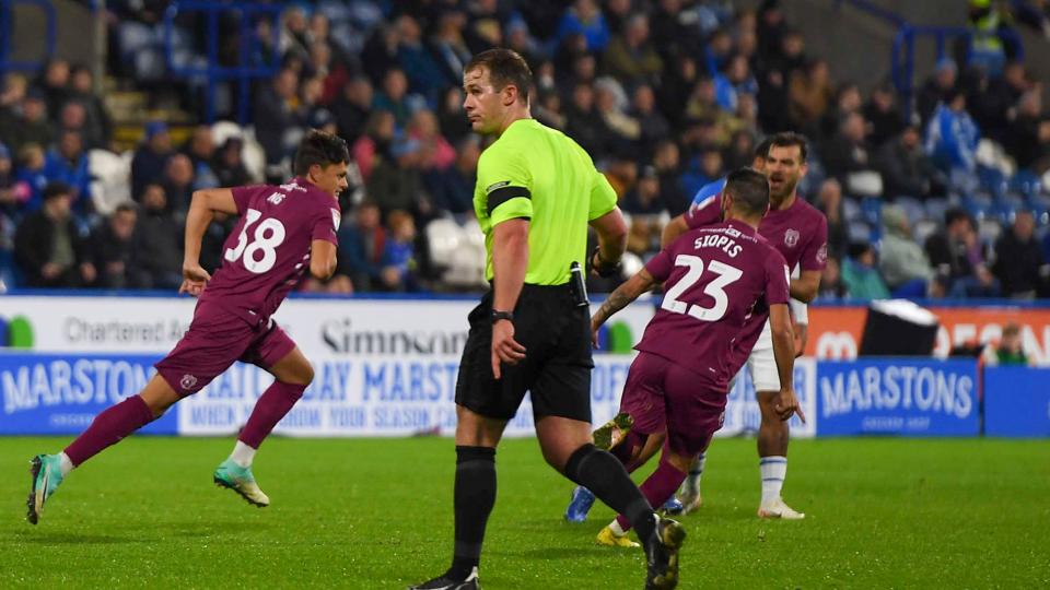 Perry Ng celebrates scoring for Cardiff City