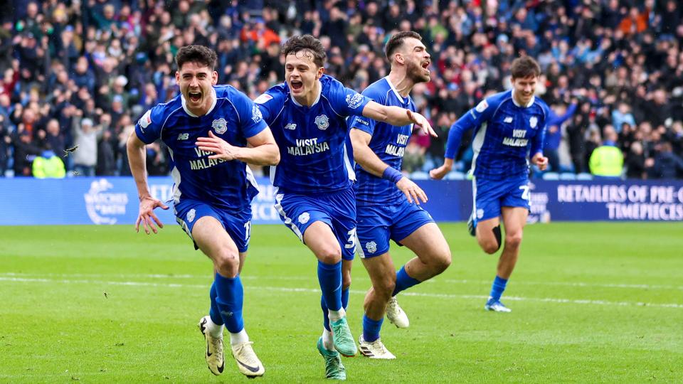 Callum O'Dowda celebrates scoring for Cardiff City
