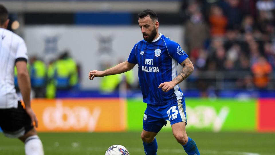 Manolis Siopis in action for Cardiff City