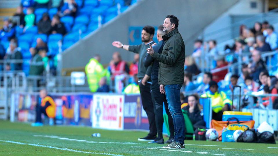 Erol Bulut on the touchline for Cardiff City