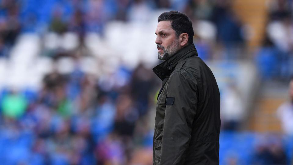 Erol Bulut on the touchline for Cardiff City