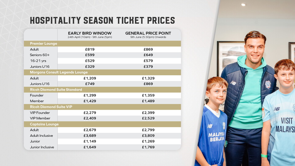 2024/25 Hospitality Season Tickets